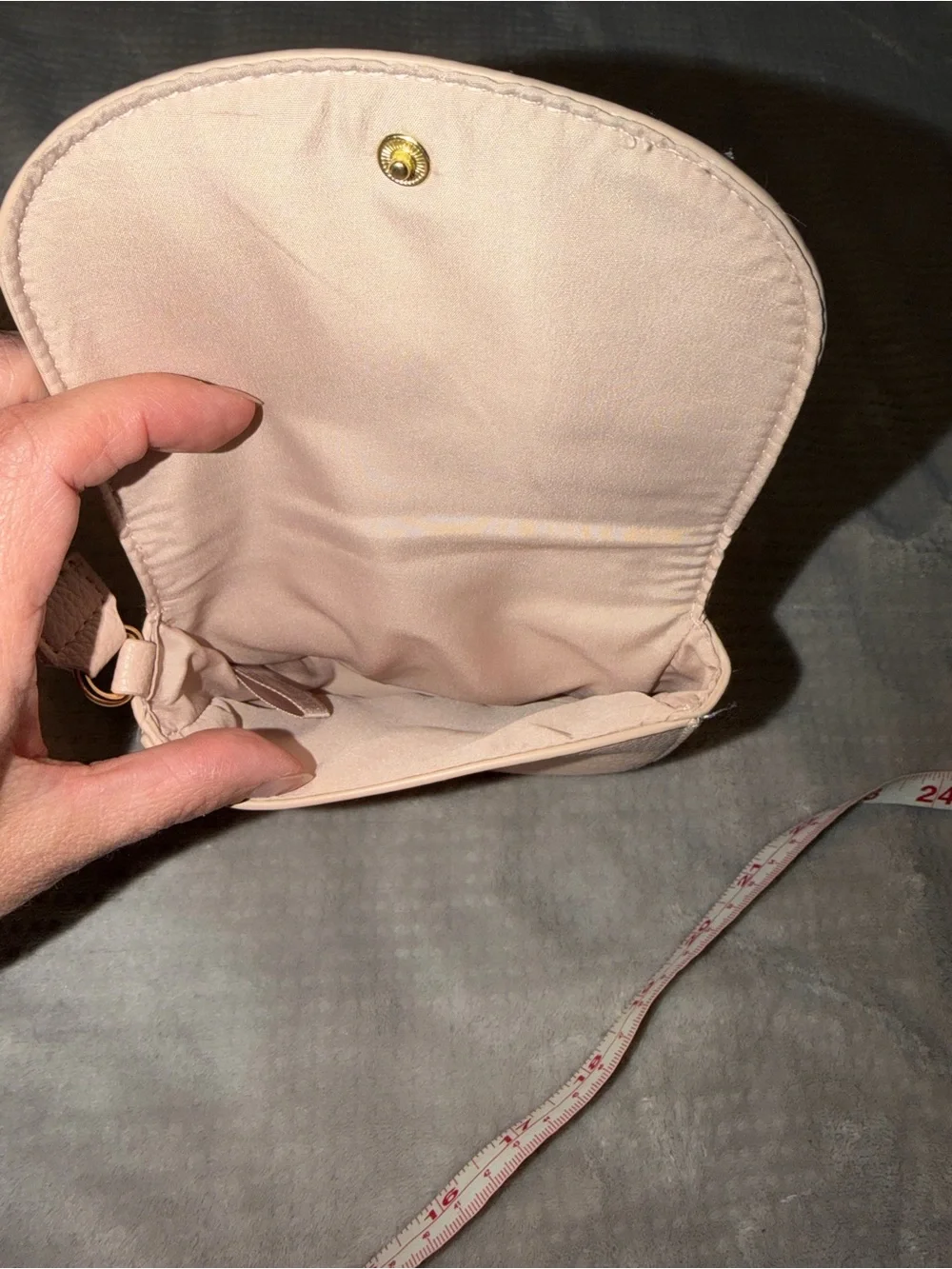 Pink Leather Wristlet Bag